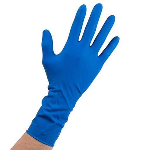 Vanguard 14 Mil Latex Industrial Gloves, Powder-Free, Blue 50/Box