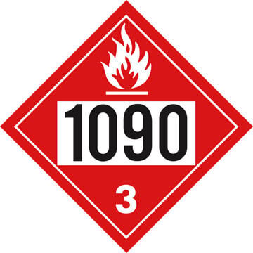 1090 Flammable Hazardous Class 3 Placard 100/Pack
