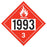 1993 Placard - Class 3 Flammable Liquid 100/Pack
