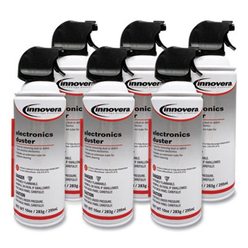 Innovera Compressed Air Duster Cleaner, 6/Pack