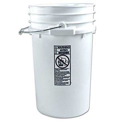 7 Gallon White HDPE Bucket