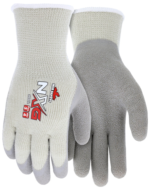 MCR Safety Cold Protect Gloves, Cotton/Acryling Lining/Polyester, Knit Wrist Cuff Gray 12 Pairs/Pack