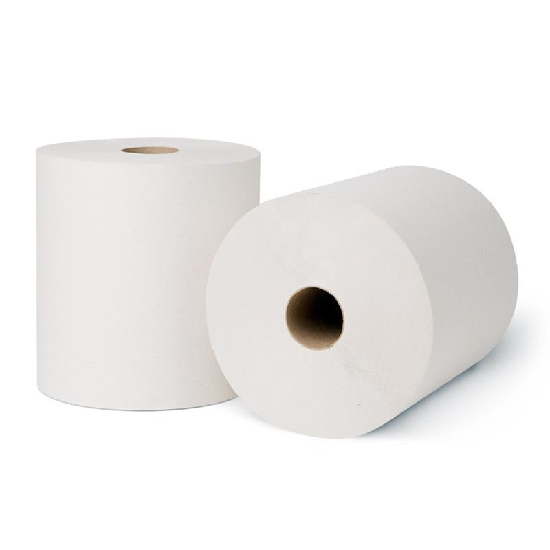 White Roll Towel 8" x 800 Feet 6 Rolls/Case