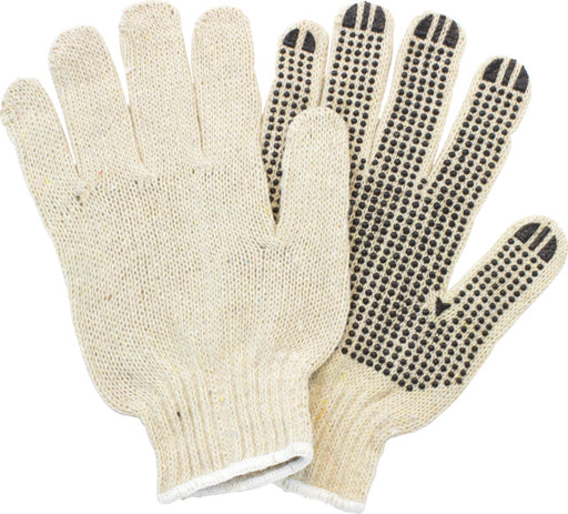 Cotton Polyester String PVC Dotted Grip Gloves 