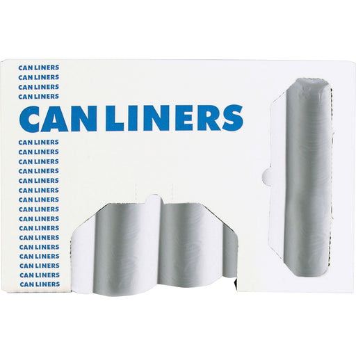 High-Density Can Liners, 16 gal, 6 microns, 24" x 33", Natural, 1,000/Carton