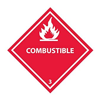 D.O.T Labels 4"x4" Combustible 500/Roll
