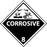 D.O.T Labels 4"x4"  Corrosive 500/Roll