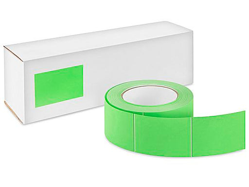Blank Inventory Labels Fluorescent Green 500/Roll