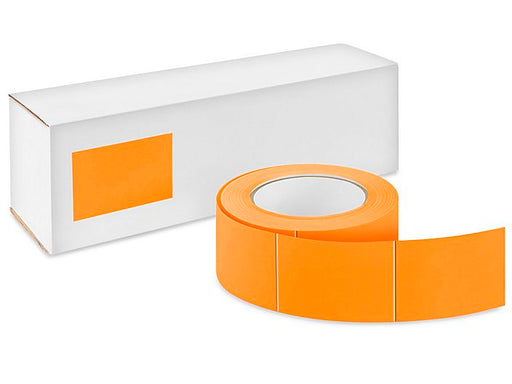 Blank Inventory Labels Fluorescent Orange 500/Roll