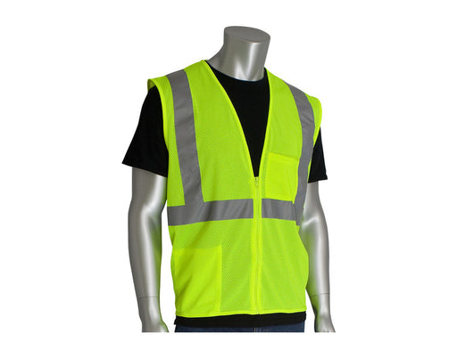 Hi-Viz Yellow/Hi-Viz Orange Breathable Polyester/Mesh Two-Tone Vest