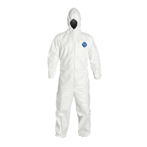 Dupont Tyvek TY127S Coverall Suit Hooded with Elastic Wrist and Ankles 25/Box