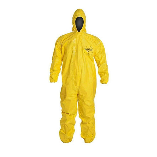 Tychem QC127S Elastic Hooded Coverall with Elastic Wrist and Ankles 1/Box