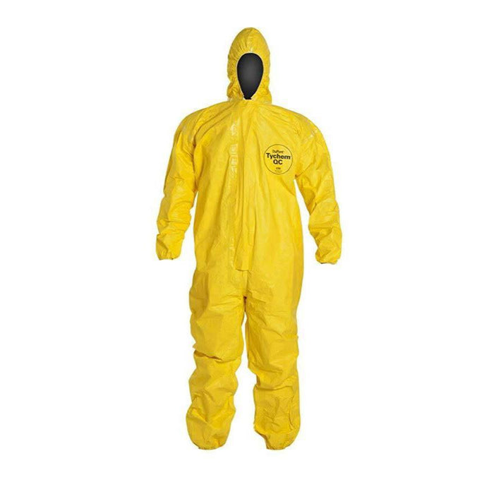 Tychem QC127S Elastic Hooded Coverall with Elastic Wrist and Ankles 1/Box